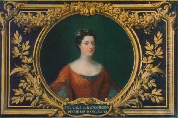 Markgrafin Auguste Marie Johanna von Baden-Baden,  duchesse d'Orleans Oil Painting by Joseph Albrier