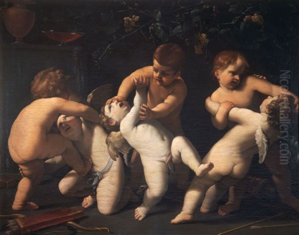 Lotta di putti Oil Painting by Guido Reni