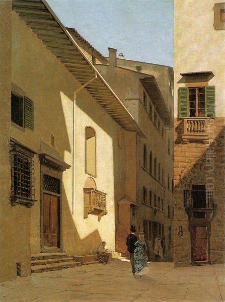 Santa Maria dei Bardi a Firenze Oil Painting by Telemaco Signorini