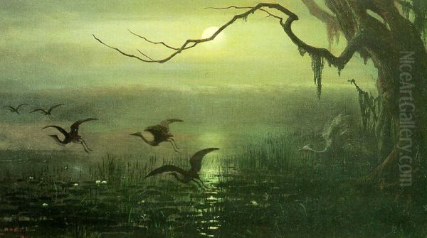 Phantom Crane Oil Painting by William Holbrook Beard