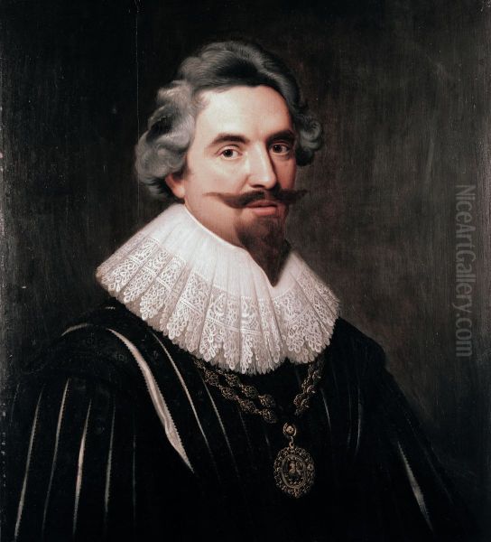 Portrait of Philibert Vernatti (1590-1643) Oil Painting by Michiel Jansz. van Mierevelt