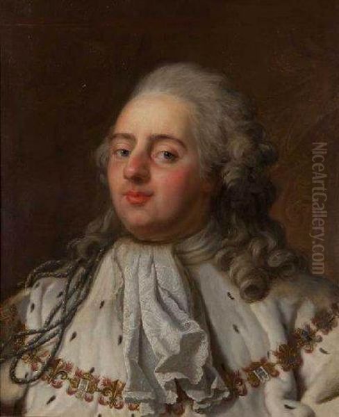 Portrait En Buste De Louis Xvi En Costume De Sacre Oil Painting by Antoine-Francois Callet