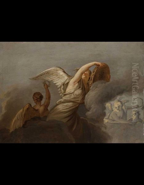 Angeli Oil Painting by Antoine-Francois Callet