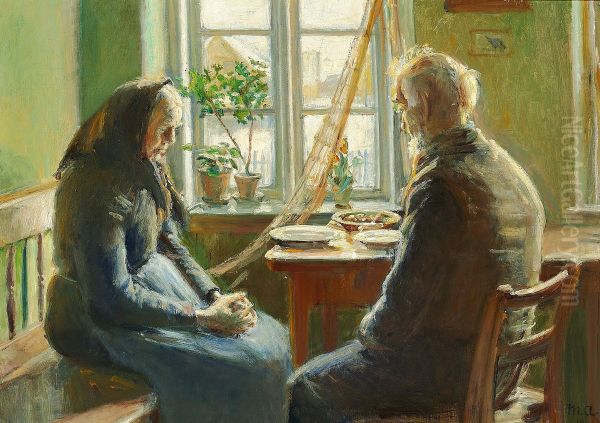 The grace. Oil Painting by Michael Peter Ancher