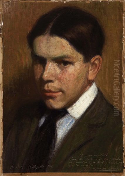 Portrait of Juan Belmonte novillero Oil Painting by Julio Romero De Torres