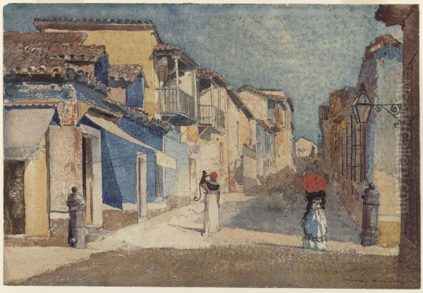 Street Scene, Santiago de Cuba Oil Painting by Winslow Homer