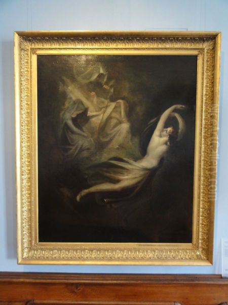 Psyche geht unbeirrt an den Parzen voruber Oil Painting by Henry Fuseli