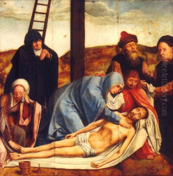 Lamentation, near the Cross Oil Painting by Quinten Metsys