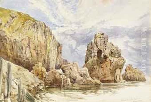 Entrance To The Harbour, Sark Oil Painting by John Callow