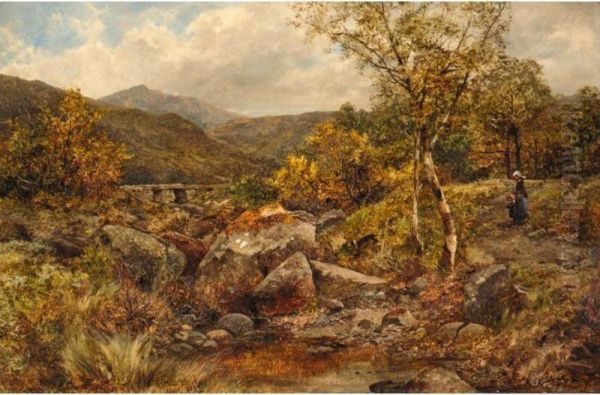 Path And Spring, Near Capel Curig Oil Painting by James T. Callowhill