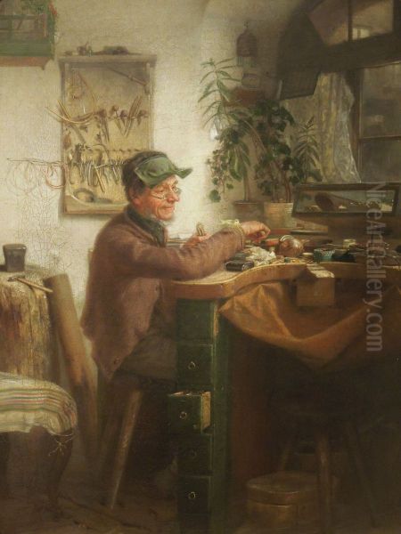 Goldsmith Oil Painting by Quido Manes