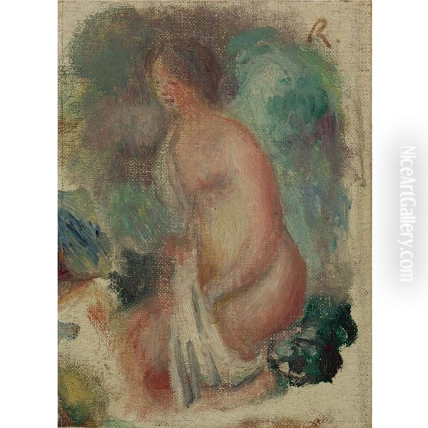 Baigneuse Oil Painting by Pierre-Auguste Renoir