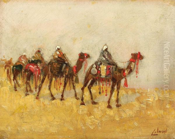 Caravan Oil Painting by Carl Charles Calusd