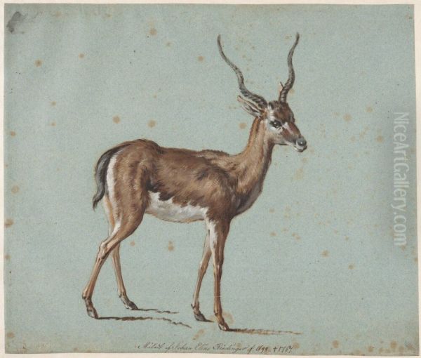 Gazelle Oil Painting by Jean-Baptiste Oudry