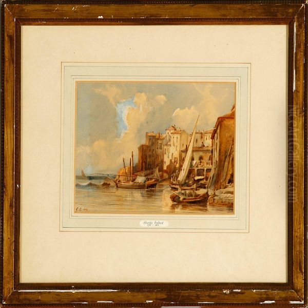 Seaside Scene From Southern Europe Oil Painting by Charles Calvert