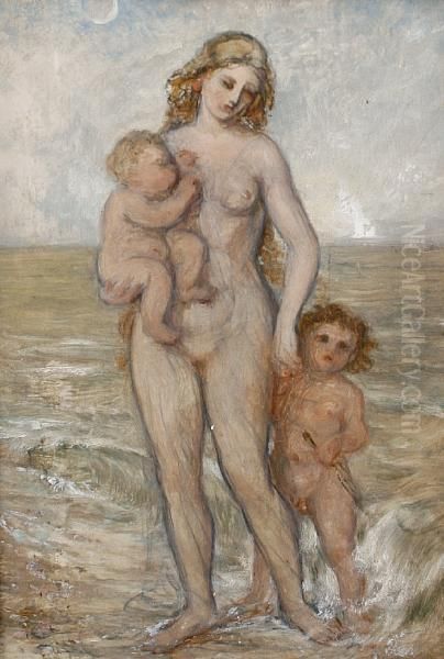 Venus Rising From The Sea Oil Painting by Edward Calvert