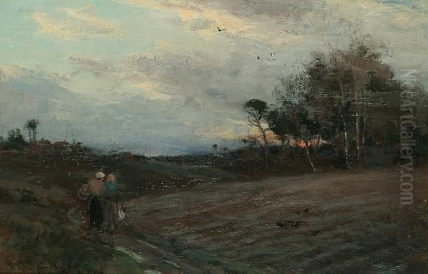 Evening After Rain Oil Painting by Edwin Sherwood Calvert