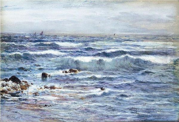 Seascape Oil Painting by Edwin Sherwood Calvert