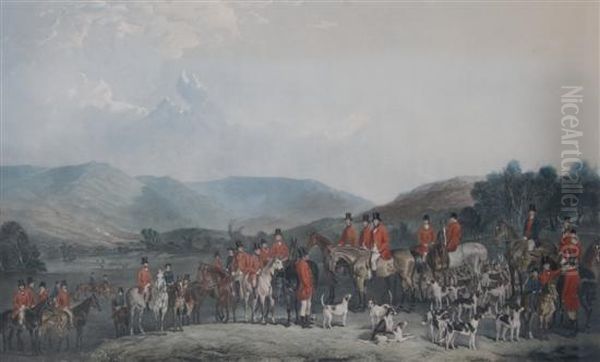 The Wynnstay Hunt Oil Painting by Henry Calvert