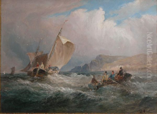 Rough Waters Oil Painting by Samuel W. Calvert