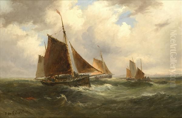 Running Forhome Oil Painting by Samuel W. Calvert