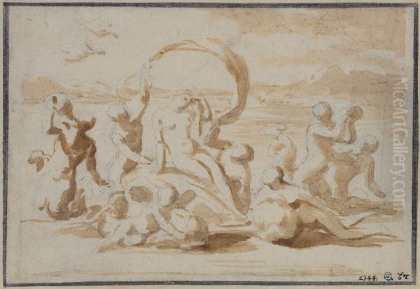 The Triumph of Galatea Oil Painting by Nicolas Poussin