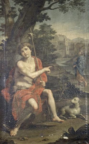 Saint John The Baptist Oil Painting by Jacopo Alessandro Calvi Il Sordino