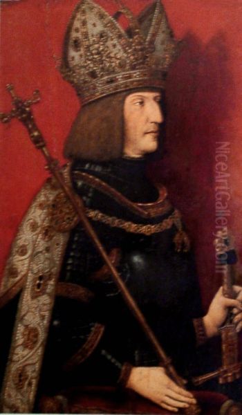 Portrait ofMaximilian I(1459-1519) Oil Painting by Bernhard Strigel