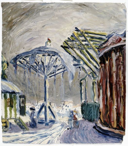 Rummelplatz Oil Painting by Walter Gramatte