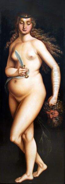 Judith mit dem Haupt des Holofernes Oil Painting by Hans Baldung Grien