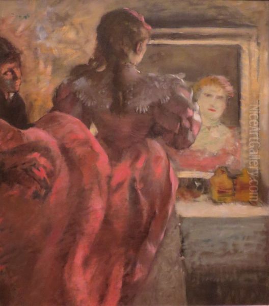 Actress in her Dressing Room Oil Painting by Edgar Degas