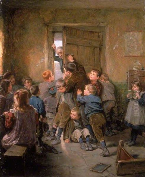 Barred Out (29 May) Oil Painting by Ralph Hedley