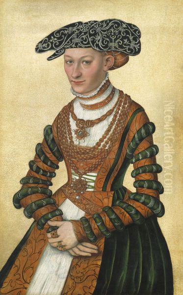 Bildnis einer Frau Oil Painting by Lucas Cranach the Younger