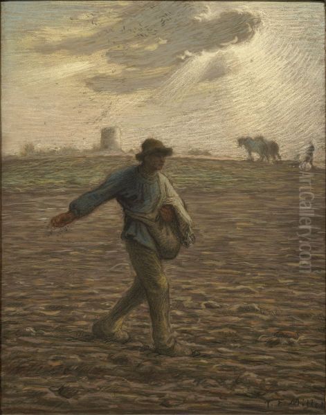 Le Semeur Oil Painting by Jean-Francois Millet