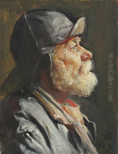 Portrait of a fisherman from Skagen. Oil Painting by Michael Peter Ancher