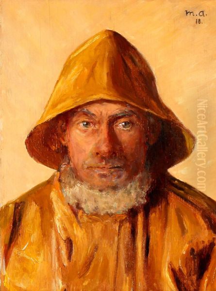 A fisherman form Skagen. Oil Painting by Michael Peter Ancher