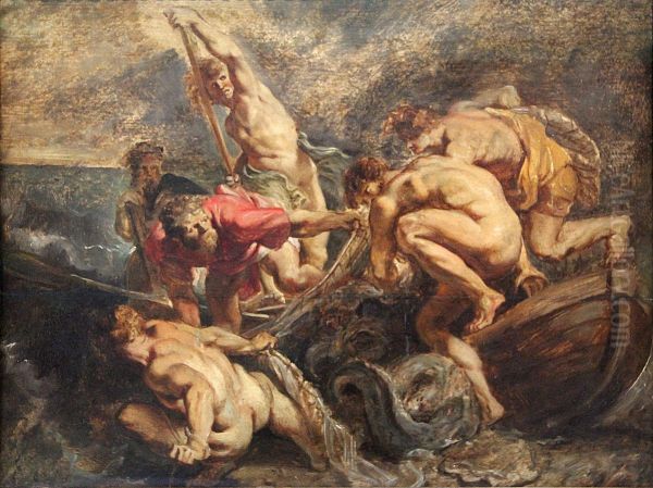 The Miraculous catch of fish Oil Painting by Peter Paul Rubens