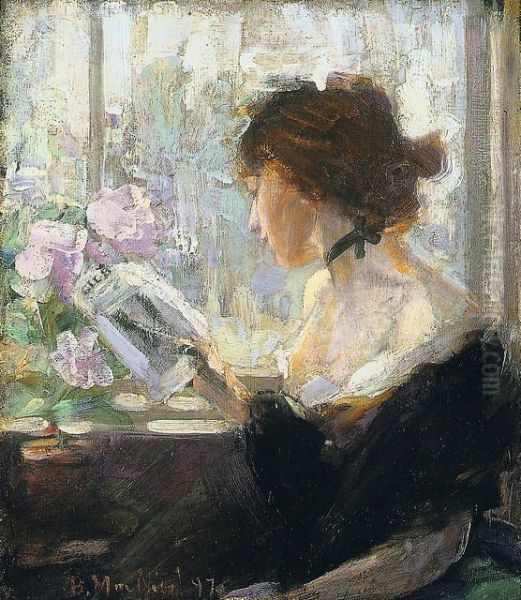 Elizabeth reading Oil Painting by Elizabeth MacNicol