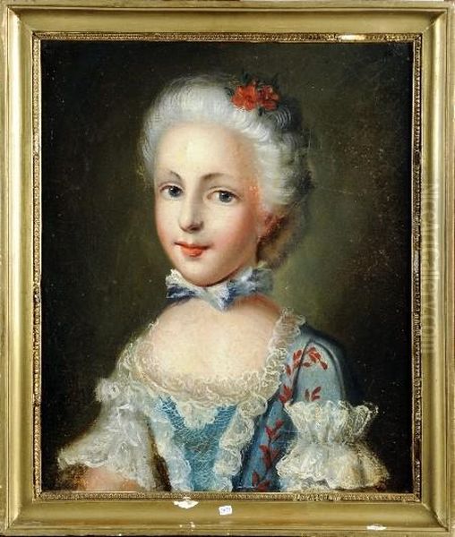 [portrait De Jeune Femme] Oil Painting by Charles Camarroque