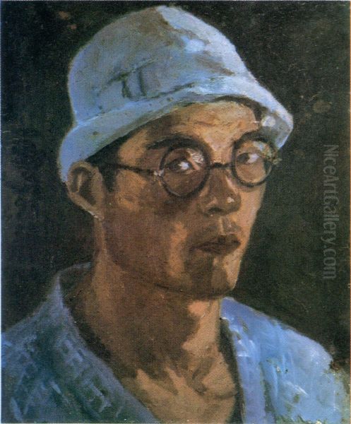 Self-Portrait Oil Painting by Nakagawa Katsuyoshi