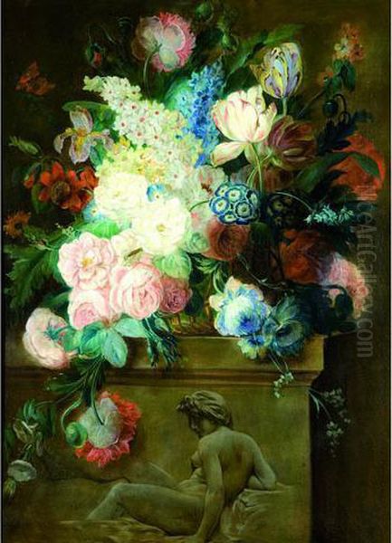 Composition Florale Oil Painting by Charles Camarroque