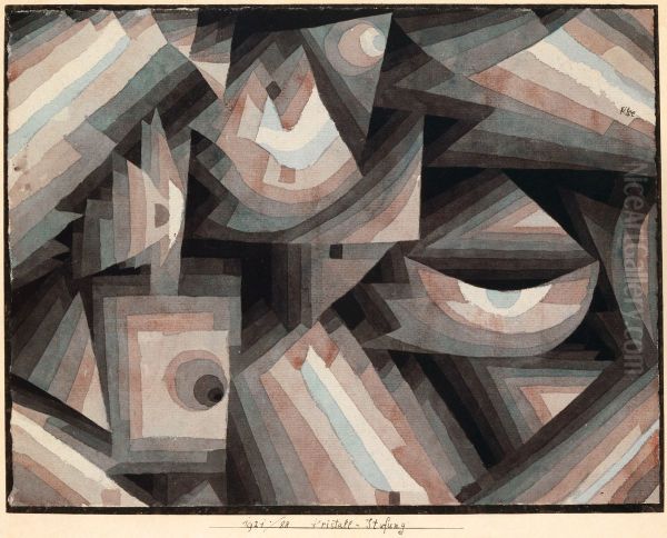 Crystal Gradation Oil Painting by Paul Klee