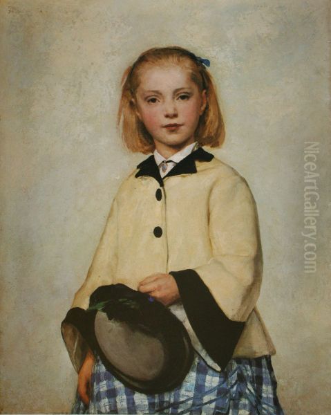 Des Kunstlers Tochter Louise Oil Painting by Albert Anker