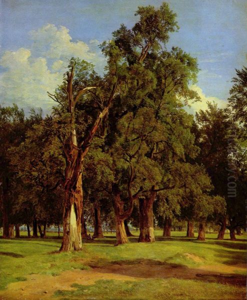 Prater-landscape Oil Painting by Ferdinand Georg Waldmuller