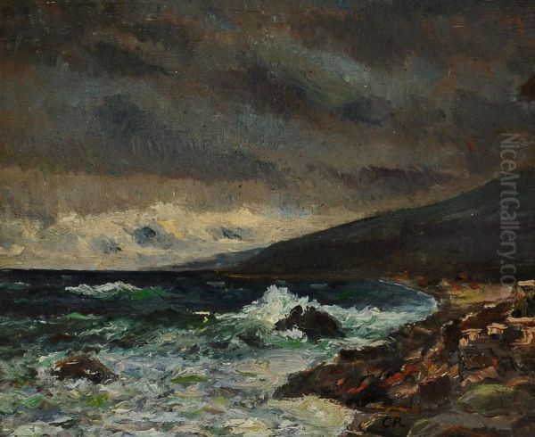 Coastal Landscape Oil Painting by Carl Rasmussen