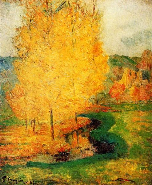 Au Bord du ruisseau, automne Oil Painting by Paul Gauguin