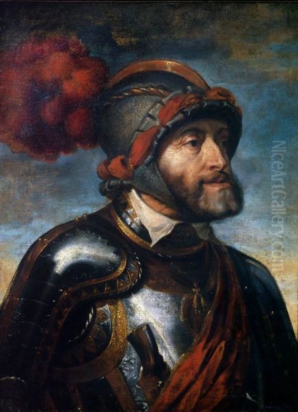 Portrait of emperor Charles V in armor Oil Painting by Peter Paul Rubens