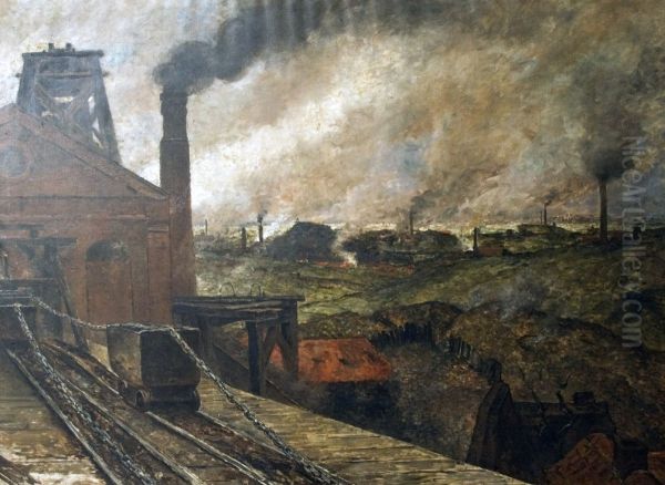 Black Country - Borinage Oil Painting by Constantin Meunier