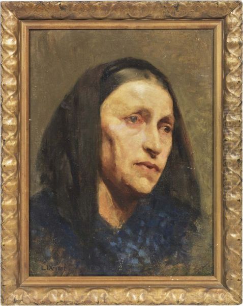 Face of a woman Oil Painting by Luigi Nono