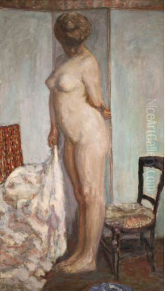 NU EN HAUTEUR (FEMME NUE DEBOUT) Oil Painting by Pierre Bonnard